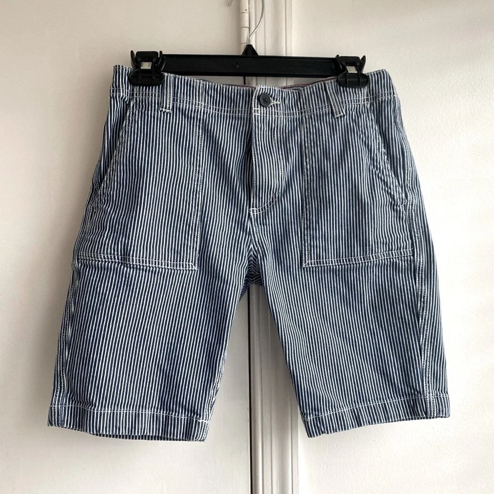 Boden Engineer Blue and white Stripe Shorts size 12